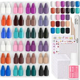 Beetles: kit d’ongles collés avec coloris mats et brillants pour divers looks.