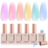 Beetles Pastel Gel Nail Polish Set packshot: palette rafraîchissante pour ongles élégants.