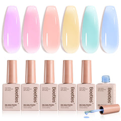 Beetles Pastel Gel Nail Polish Set packshot: palette rafraîchissante pour ongles élégants.