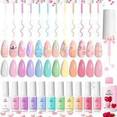 Beetles Pastel Liner Gel ensemble de 12 couleurs pour lignes nettes