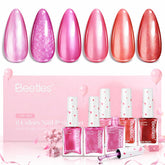 Beetles Pink Nail Polish Set Hearts Aflutter packshot with six romantic shades.