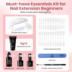 Beetles Poly Nail Gel Kit – base et top coat, finition durable