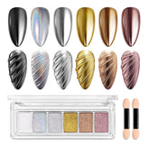 Beetles Chrome Poudre Or Miroir offre un fini métallique durable pour vos ongles.