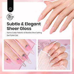 Beetles Poudre Dip couleur nude chic pour manucure élégante.