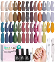Beetles Retro Gel Polish ensemble Nuances Catwalk pour designs hivernaux élégants.