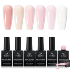 Beetles Rubber Base Builder Gel Nude avec paillettes pour une manucure éclatante.
