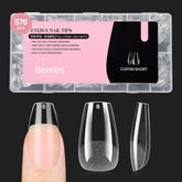 Beetles Short Coffin Nails, ensemble 576 pièces, ajustement précis et rapide.