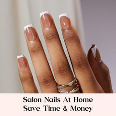 Beetles short square tips require no shaping, ideal for fast DIY manicures.