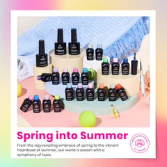 Beetles Summer Gel: neon et paillettes pour styles festifs et chic.
