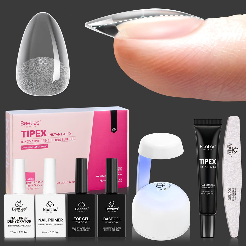 Beetles Tipex Apex Instant avec extensions amande courte pour une tenue solide