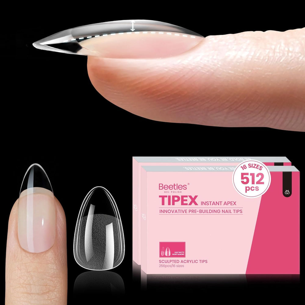 Beetles Tipex Instant Apex embouts amande courte, application rapide et durable