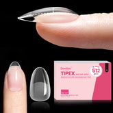 Beetles Tipex Instant Apex nail tips in short oval shape for a seamless, strong extension.