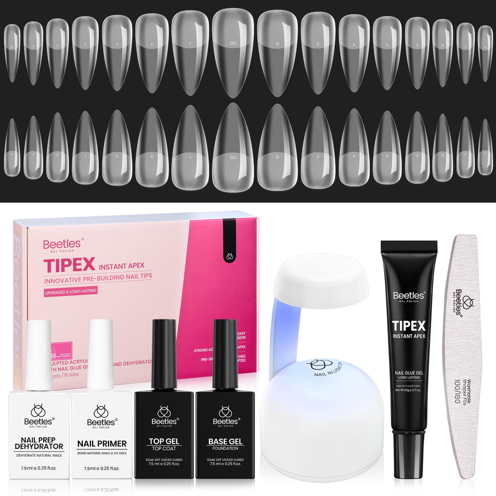 Beetles Tipex Kit Apex Instant : apex robuste pour ongles stiletto moyen.