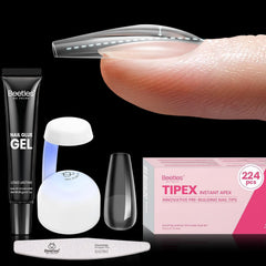 Beetles Tipex Kit: ensemble complet de 224 tips pour extensions rapides.