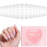 Beetles Tipex Lite heart cutout nail tips provide a natural Valentine’s look with a subtle accent
