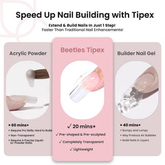 Beetles Tipex Thick Sculpted Apex Tips for a stronger nail structure.