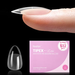 Beetles Tipex Lite Apex, onglets amande courte, maintien durable pour une utilisation quotidienne.