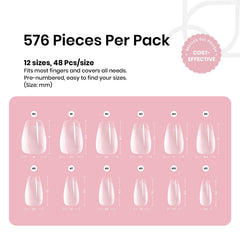 Beetles Gel Tips en PMMA premium pour une extension naturelle et durable.