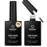 Beetles Top Coat Gel offre une finition brillant sans essuyage pour une manucure durable
