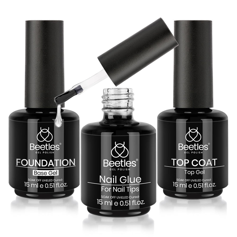Beetles Top Coat Gel sans essuyage pour une brillance durable à domicile.
