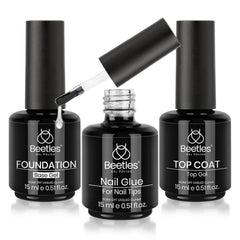 Beetles Top Coat Gel sans essuyage pour une brillance durable à domicile.
