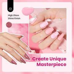 Beetles Valentines Gel Polish – rose nude, fini naturel et chic.