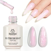 Beetles Vernis Gel 2 en 1 avec paillettes iridescentes pour brillance éclatante