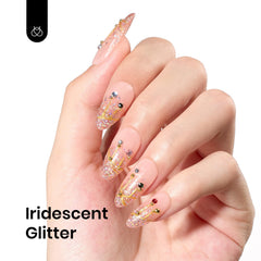 Beetles Gel Vernis art-ongles rose-or lumière – tenue durable et élégante.