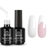 Beetles vernis gel blanc – flacon ouvert, expérience spa à domicile pour une manucure rapide