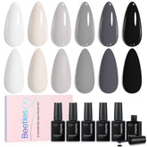 Beetles Vernis Gel blanc pur sur ongles, tenue longue durée