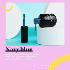 Beetles vernis gel bleu sarcelle foncé, séchage rapide sous lampe LED.
