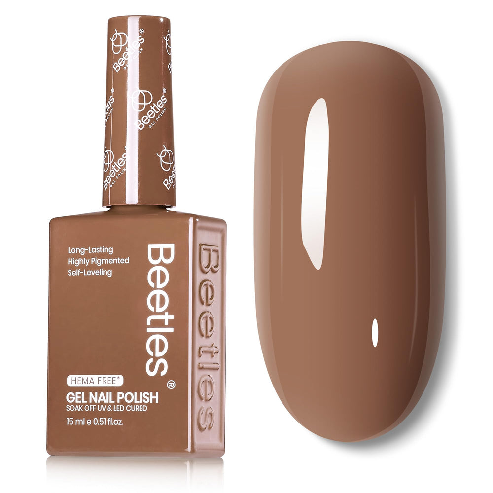 Beetles Gel Polish brun — bouteille pour voir la couleur avec précision.