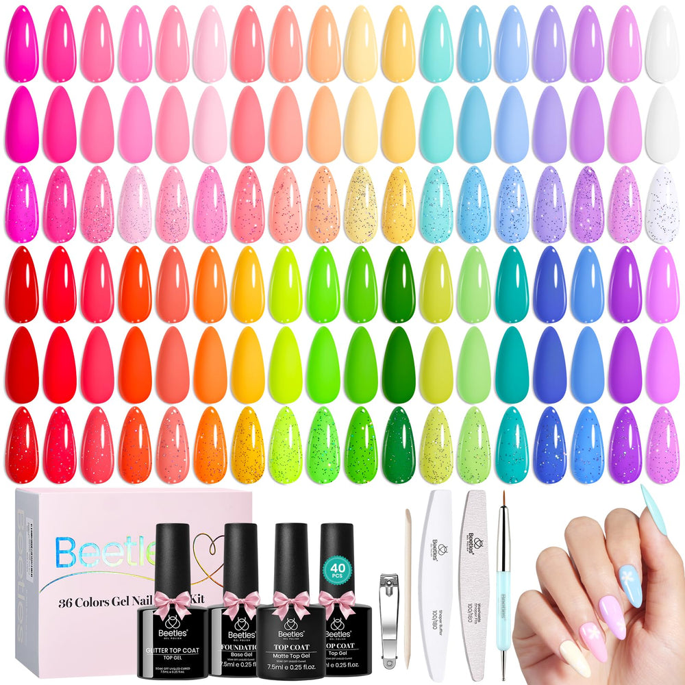 Beetles Gel Polish palette 36 couleurs printemps pour styles variés
