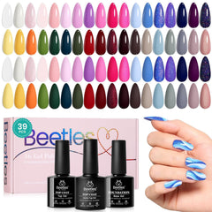Beetles Gel Nail Polish: ensemble de 36 couleurs pour des looks saisonniers variés.