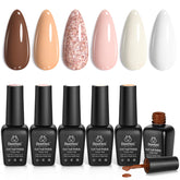 Beetles Vernis Gel: palette 6 couleurs prête pour l’application à domicile.