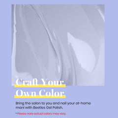 Beetles Gel Polish: échantillon gris bleu, rendu précis pour choisir votre couleur