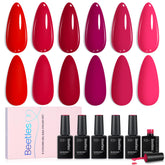 Beetles Gel Vernis Horizon Pourpre f959, rouge pourpre vif pour une manucure durable