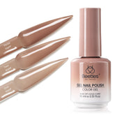 Beetles Vernis Gel Jelly Brun, bouteille visible, fini naturel.