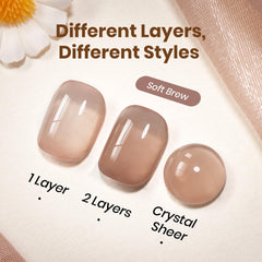 Beetles Vernis Gel Jelly Brun, fini brillant et lumineux.