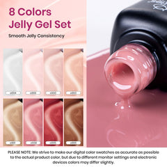 Beetles Jelly Gel teinte e893 translucide pour un aspect discret sur les ongles