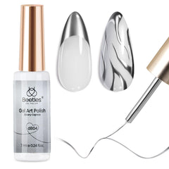 Beetles vernis gel ligne argent métallique pour tracés précis sur ongles