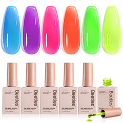 Beetles Neon Gel ensemble: vernis translucide estival et polyvalent pour ongles