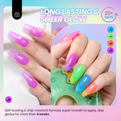 Beetles Neon Gel orange translucide: rendu vibrant pour des looks estivaux