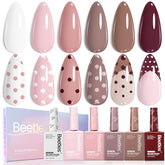 Beetles Vernis Gel neutre: ensemble 6 couleurs naturelles pour tous les looks.