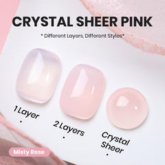 Beetles Vernis Gel Nude Rose: échantillon montrant effet translucide.