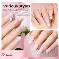 Beetles Vernis Gel Nude Rose: lumière met en valeur la brillance durable.