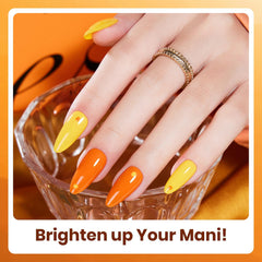 Beetles Gel Polish Orange – adhésion forte et fini naturel et brillant.