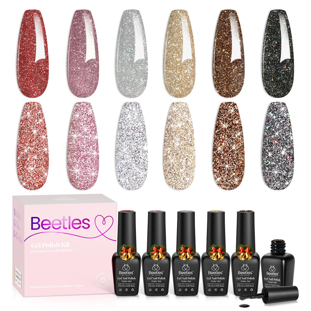 Beetles Glitter Gel C314 avec effet holographique brillant pour ongles