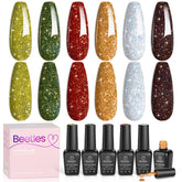 Beetles Gel Polish vert émeraude, fini lumineux et tenue longue durée.