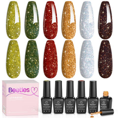 Beetles Gel Polish vert émeraude, fini lumineux et tenue longue durée.